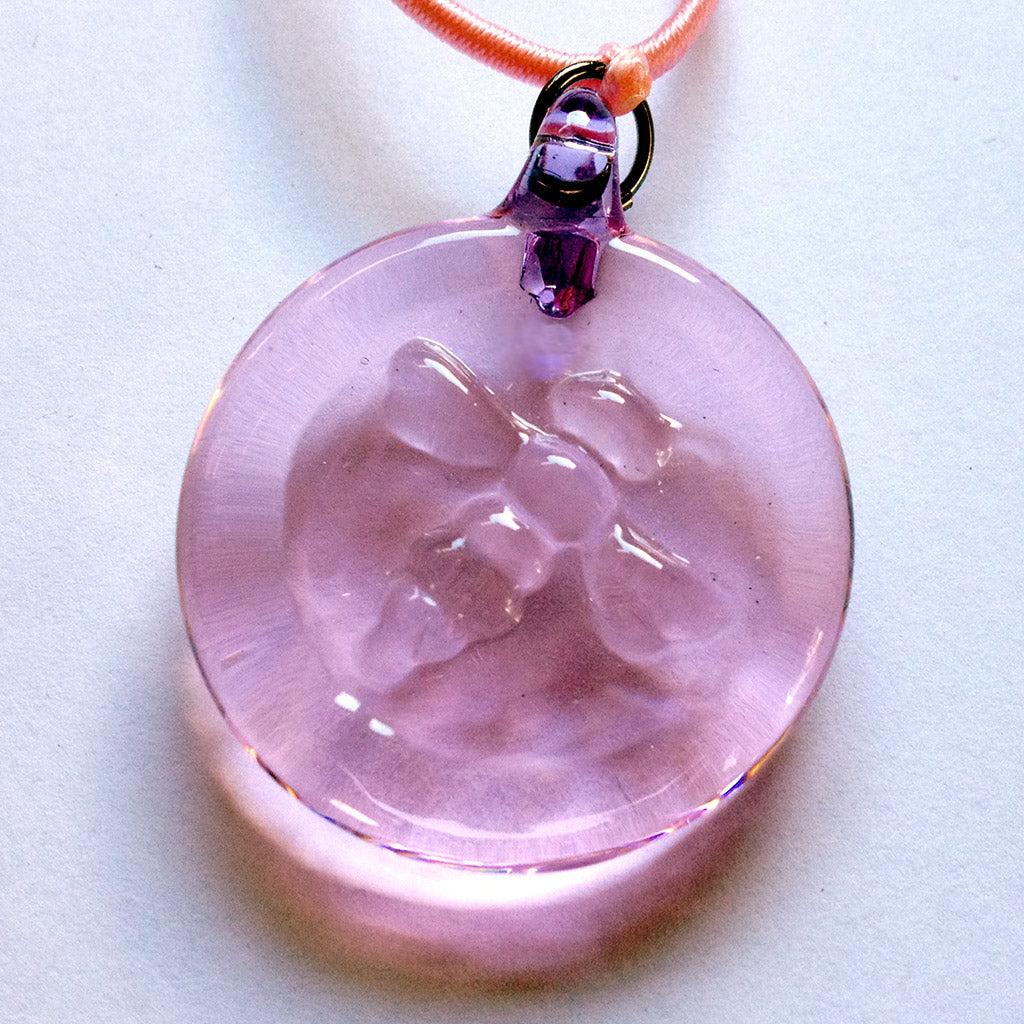 Glass Bee Pendant Gift - Pink Ice