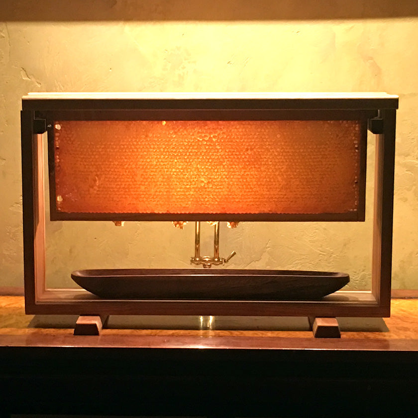 Glass Honey Comb Display Serving for Honeycomb