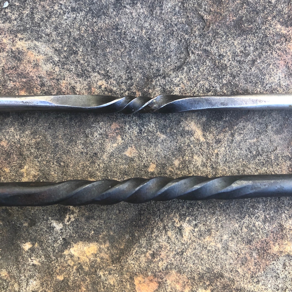 Closeup of original tool (top) and updated artisan tool (bottom)