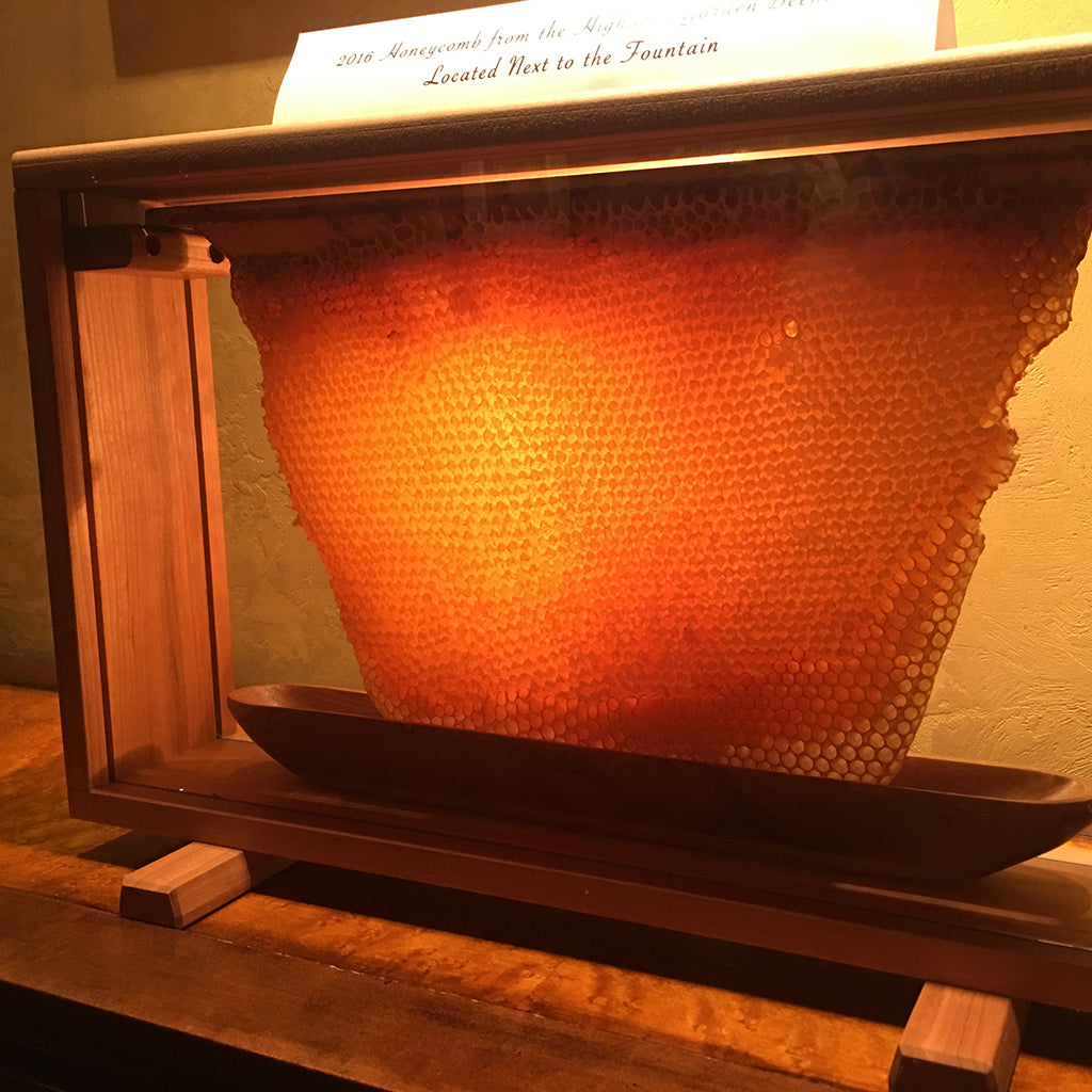 Glass Honeycomb Display - Golden Mean Hive or EU National  17-18&quot; bars